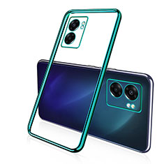 Funda Silicona Ultrafina Carcasa Transparente H01 para Oppo A56S 5G Verde