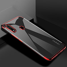 Funda Silicona Ultrafina Carcasa Transparente H01 para Oppo A8 Rojo