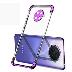 Funda Silicona Ultrafina Carcasa Transparente H01 para Oppo Ace2 Morado