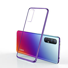 Funda Silicona Ultrafina Carcasa Transparente H01 para Oppo Find X2 Neo Morado