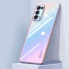 Funda Silicona Ultrafina Carcasa Transparente H01 para Oppo Find X3 Lite 5G Purpura Claro