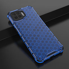 Funda Silicona Ultrafina Carcasa Transparente H01 para Oppo Reno4 Lite Azul