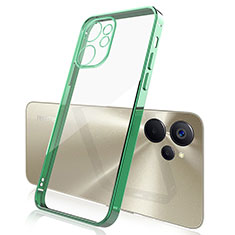 Funda Silicona Ultrafina Carcasa Transparente H01 para Realme 10 5G Verde