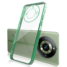 Funda Silicona Ultrafina Carcasa Transparente H01 para Realme 11 Pro+ Plus 5G Verde