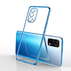 Funda Silicona Ultrafina Carcasa Transparente H01 para Realme X7 Pro 5G Azul