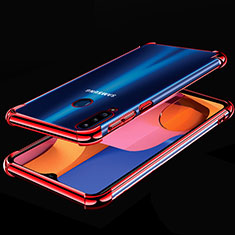 Funda Silicona Ultrafina Carcasa Transparente H01 para Samsung Galaxy A20s Rojo