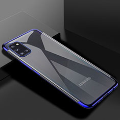 Funda Silicona Ultrafina Carcasa Transparente H01 para Samsung Galaxy A31 Azul