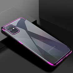 Funda Silicona Ultrafina Carcasa Transparente H01 para Samsung Galaxy A51 5G Morado