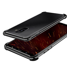Funda Silicona Ultrafina Carcasa Transparente H01 para Samsung Galaxy A6 Plus Negro