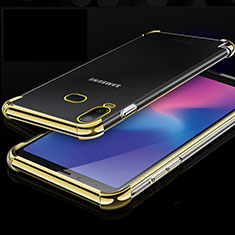 Funda Silicona Ultrafina Carcasa Transparente H01 para Samsung Galaxy A6s Oro