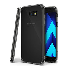 Funda Silicona Ultrafina Carcasa Transparente H01 para Samsung Galaxy A7 (2017) A720F Gris