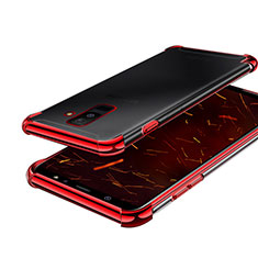 Funda Silicona Ultrafina Carcasa Transparente H01 para Samsung Galaxy A9 Star Lite Rojo