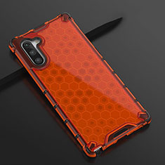 Funda Silicona Ultrafina Carcasa Transparente H01 para Samsung Galaxy Note 10 Rojo