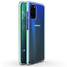 Funda Silicona Ultrafina Carcasa Transparente H01 para Samsung Galaxy S20 Plus 5G Cian