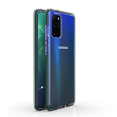 Funda Silicona Ultrafina Carcasa Transparente H01 para Samsung Galaxy S20 Plus 5G Gris Oscuro