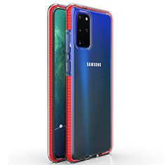 Funda Silicona Ultrafina Carcasa Transparente H01 para Samsung Galaxy S20 Plus 5G Rojo