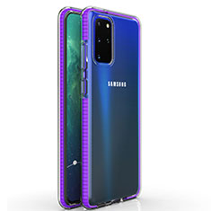 Funda Silicona Ultrafina Carcasa Transparente H01 para Samsung Galaxy S20 Plus Morado