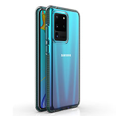 Funda Silicona Ultrafina Carcasa Transparente H01 para Samsung Galaxy S20 Ultra 5G Gris Oscuro