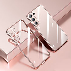 Funda Silicona Ultrafina Carcasa Transparente H01 para Samsung Galaxy S22 Plus 5G Oro Rosa