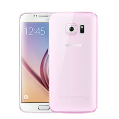 Funda Silicona Ultrafina Carcasa Transparente H01 para Samsung Galaxy S6 Duos SM-G920F G9200 Rosa