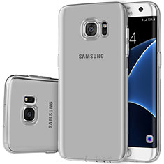 Funda Silicona Ultrafina Carcasa Transparente H01 para Samsung Galaxy S7 Edge G935F Gris