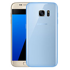 Funda Silicona Ultrafina Carcasa Transparente H01 para Samsung Galaxy S7 G930F G930FD Azul