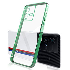 Funda Silicona Ultrafina Carcasa Transparente H01 para Vivo iQOO 10 5G Verde