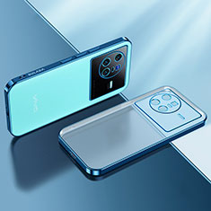 Funda Silicona Ultrafina Carcasa Transparente H01 para Vivo X80 5G Azul