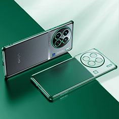 Funda Silicona Ultrafina Carcasa Transparente H01 para Vivo X90 5G Verde