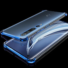 Funda Silicona Ultrafina Carcasa Transparente H01 para Xiaomi Mi 10 Pro Azul