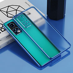 Funda Silicona Ultrafina Carcasa Transparente H01 para Xiaomi Mi 10T Pro 5G Azul