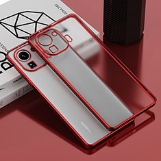 Funda Silicona Ultrafina Carcasa Transparente H01 para Xiaomi Mi 11 Pro 5G Rojo