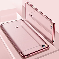 Funda Silicona Ultrafina Carcasa Transparente H01 para Xiaomi Mi 5S Oro Rosa