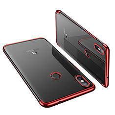 Funda Silicona Ultrafina Carcasa Transparente H01 para Xiaomi Mi 8 Rojo