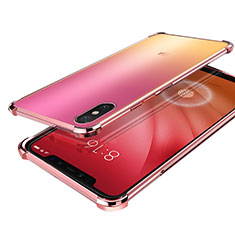 Funda Silicona Ultrafina Carcasa Transparente H01 para Xiaomi Mi 8 Screen Fingerprint Edition Oro Rosa