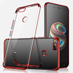 Funda Silicona Ultrafina Carcasa Transparente H01 para Xiaomi Mi A1 Rojo