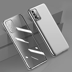 Funda Silicona Ultrafina Carcasa Transparente H01 para Xiaomi Redmi 9T 4G Plata