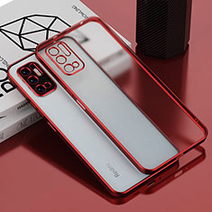 Funda Silicona Ultrafina Carcasa Transparente H01 para Xiaomi Redmi Note 10 5G Rojo