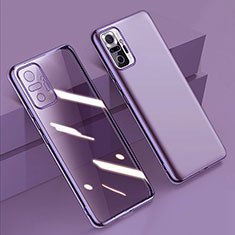 Funda Silicona Ultrafina Carcasa Transparente H01 para Xiaomi Redmi Note 10 Pro 4G Morado