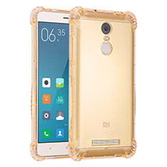 Funda Silicona Ultrafina Carcasa Transparente H01 para Xiaomi Redmi Note 3 Oro