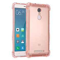 Funda Silicona Ultrafina Carcasa Transparente H01 para Xiaomi Redmi Note 3 Pro Rosa