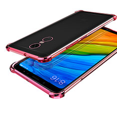 Funda Silicona Ultrafina Carcasa Transparente H01 para Xiaomi Redmi Note 5 Indian Version Oro Rosa