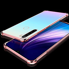 Funda Silicona Ultrafina Carcasa Transparente H01 para Xiaomi Redmi Note 8 (2021) Oro Rosa