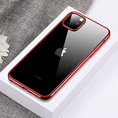 Funda Silicona Ultrafina Carcasa Transparente H02 para Apple iPhone 11 Pro Max Rojo