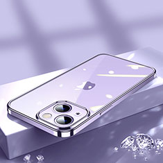 Funda Silicona Ultrafina Carcasa Transparente H02 para Apple iPhone 13 Mini Morado