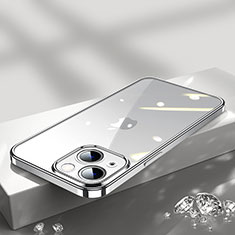 Funda Silicona Ultrafina Carcasa Transparente H02 para Apple iPhone 13 Mini Plata