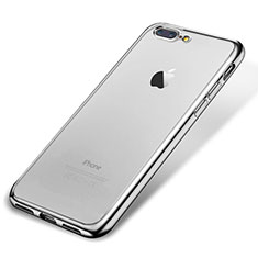 Funda Silicona Ultrafina Carcasa Transparente H02 para Apple iPhone 7 Plus Plata