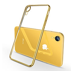 Funda Silicona Ultrafina Carcasa Transparente H02 para Apple iPhone XR Amarillo