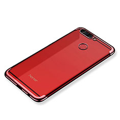 Funda Silicona Ultrafina Carcasa Transparente H02 para Huawei Honor 8 Pro Rojo
