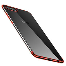 Funda Silicona Ultrafina Carcasa Transparente H02 para Huawei Honor V10 Rojo